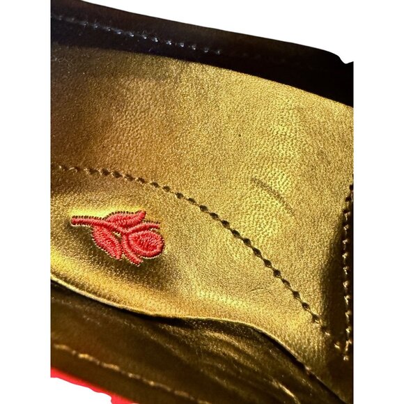 Ros Hommerson Floral Leather Loafers With Silver Buckle Accent Size 8.5 - Picture 9 of 10